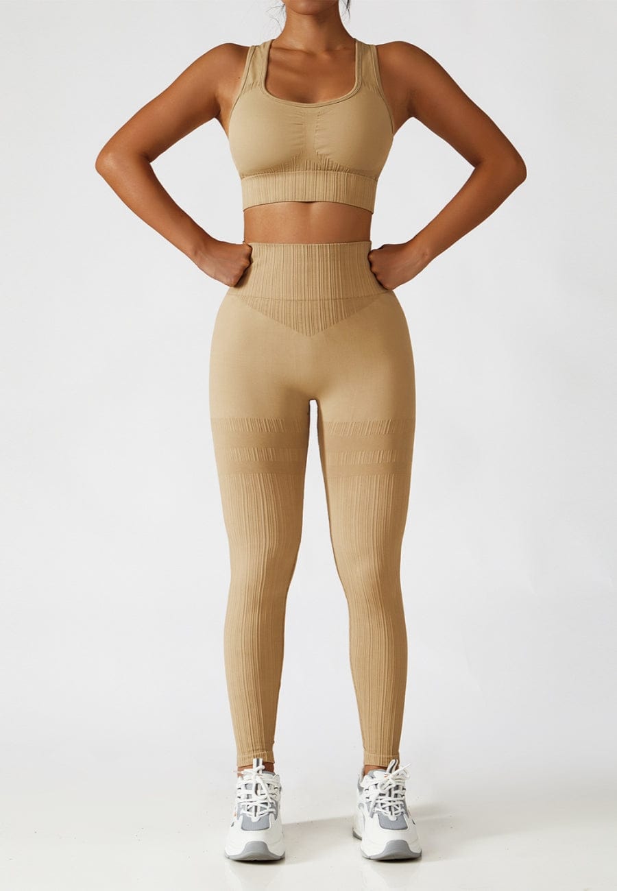 Racerback Sports Bra & Sculpting High Waist Leggings Set
