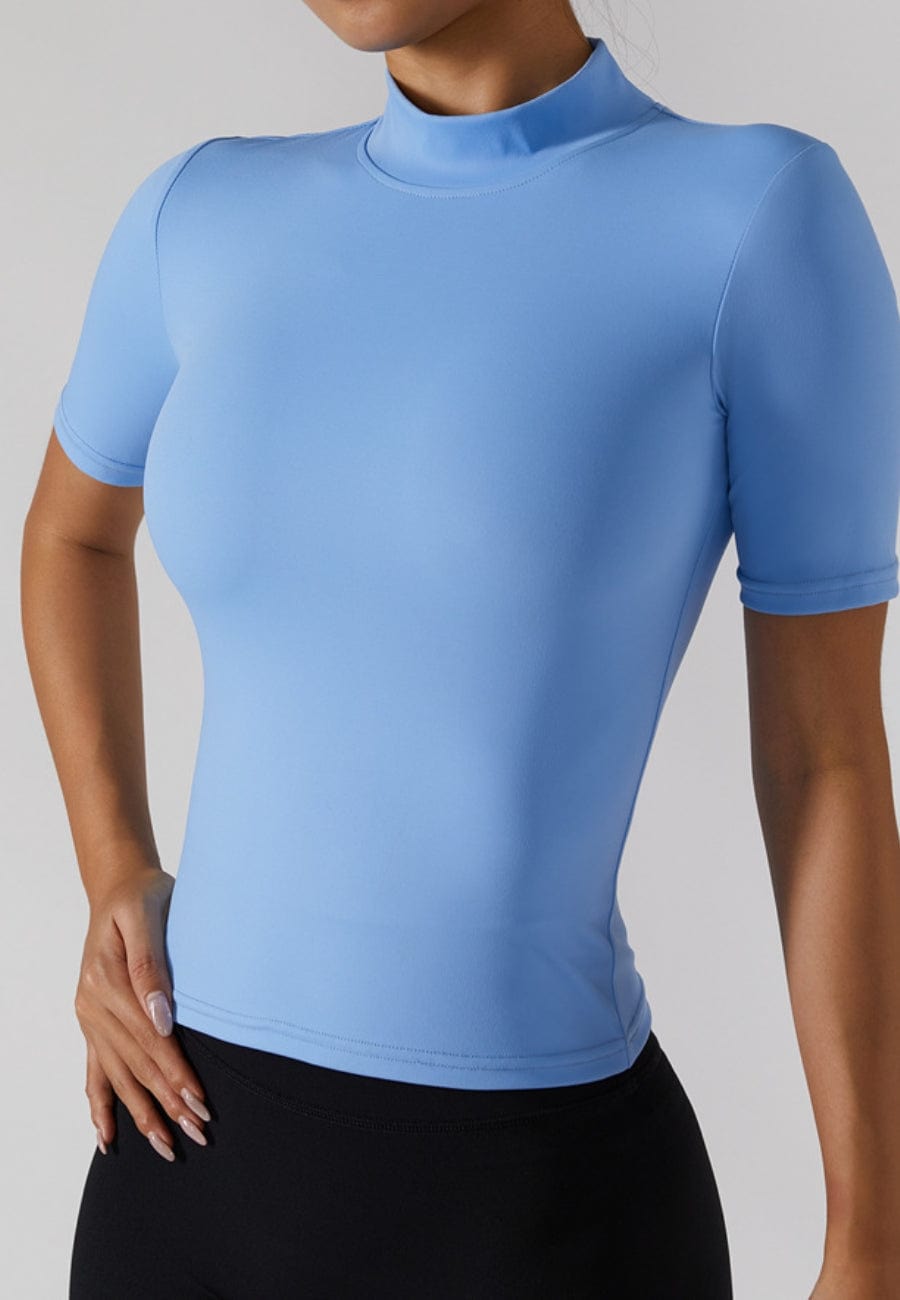 Body Tight Mini Turtle Neck Workout Top