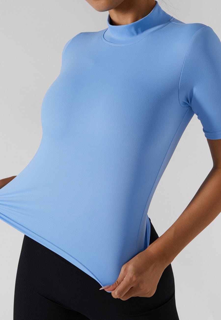 Body Tight Mini Turtle Neck Workout Top