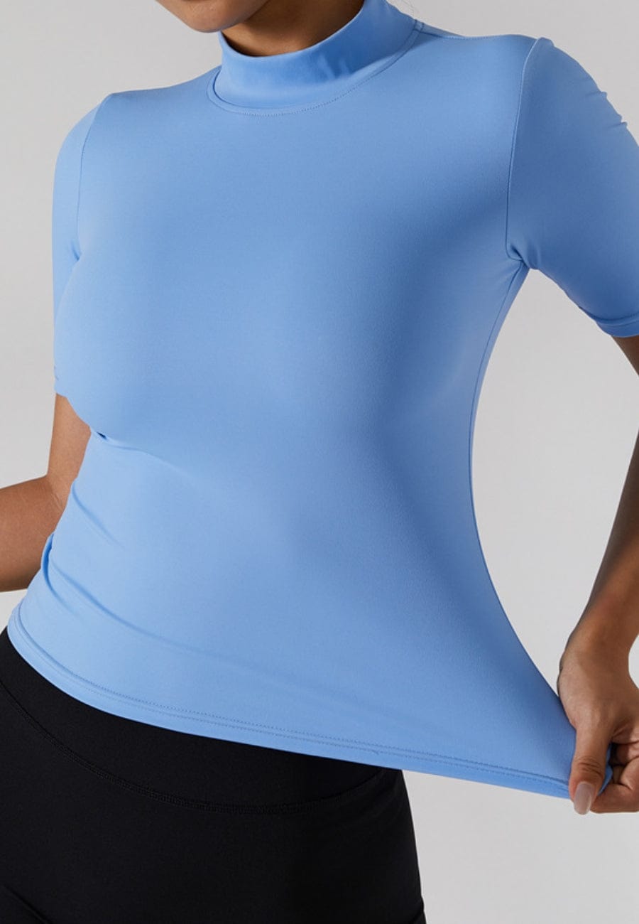 Body Tight Mini Turtle Neck Workout Top