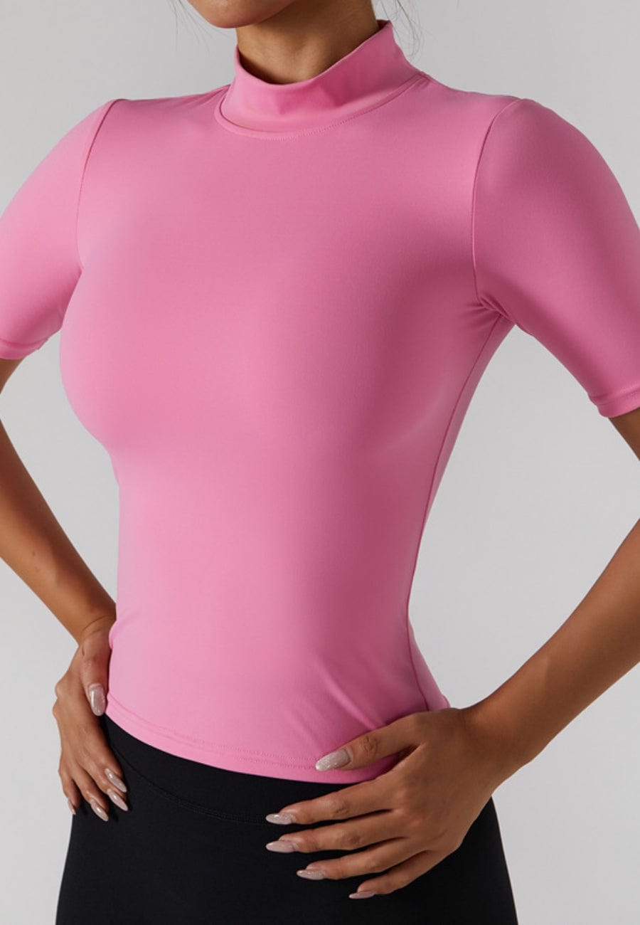 Body Tight Mini Turtle Neck Workout Top