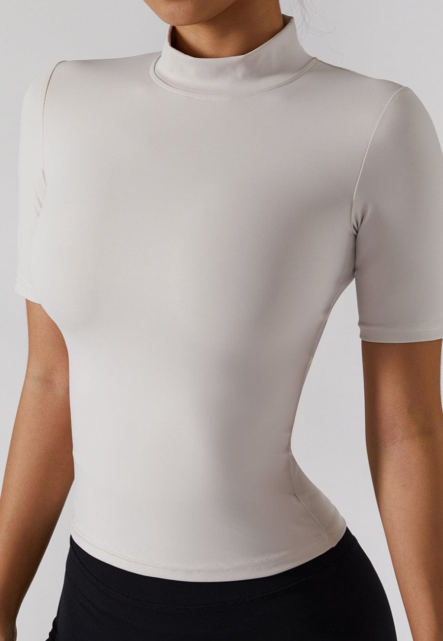 Body Tight Mini Turtle Neck Workout Top