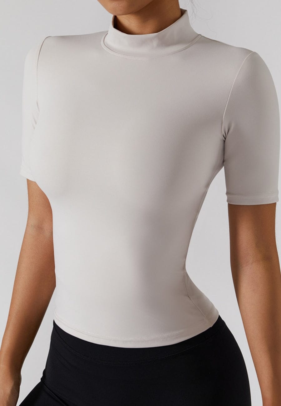 Body Tight Mini Turtle Neck Workout Top