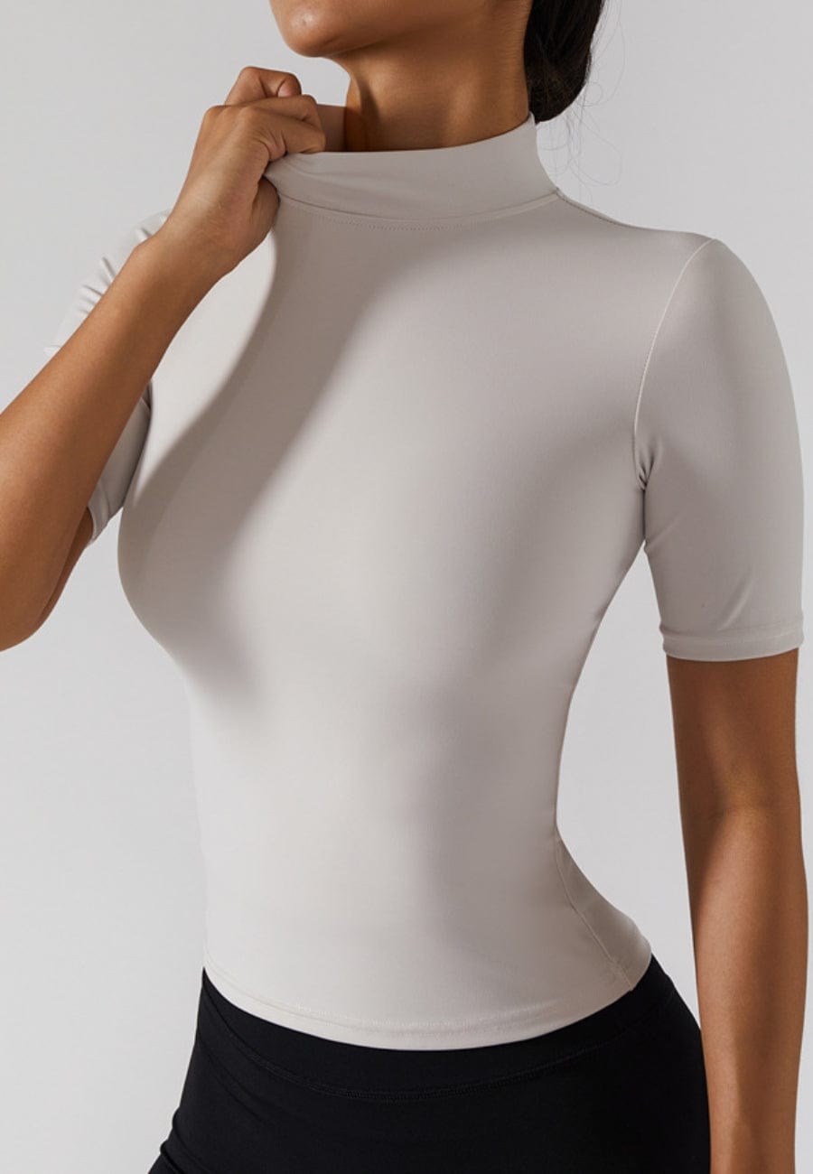 Body Tight Mini Turtle Neck Workout Top