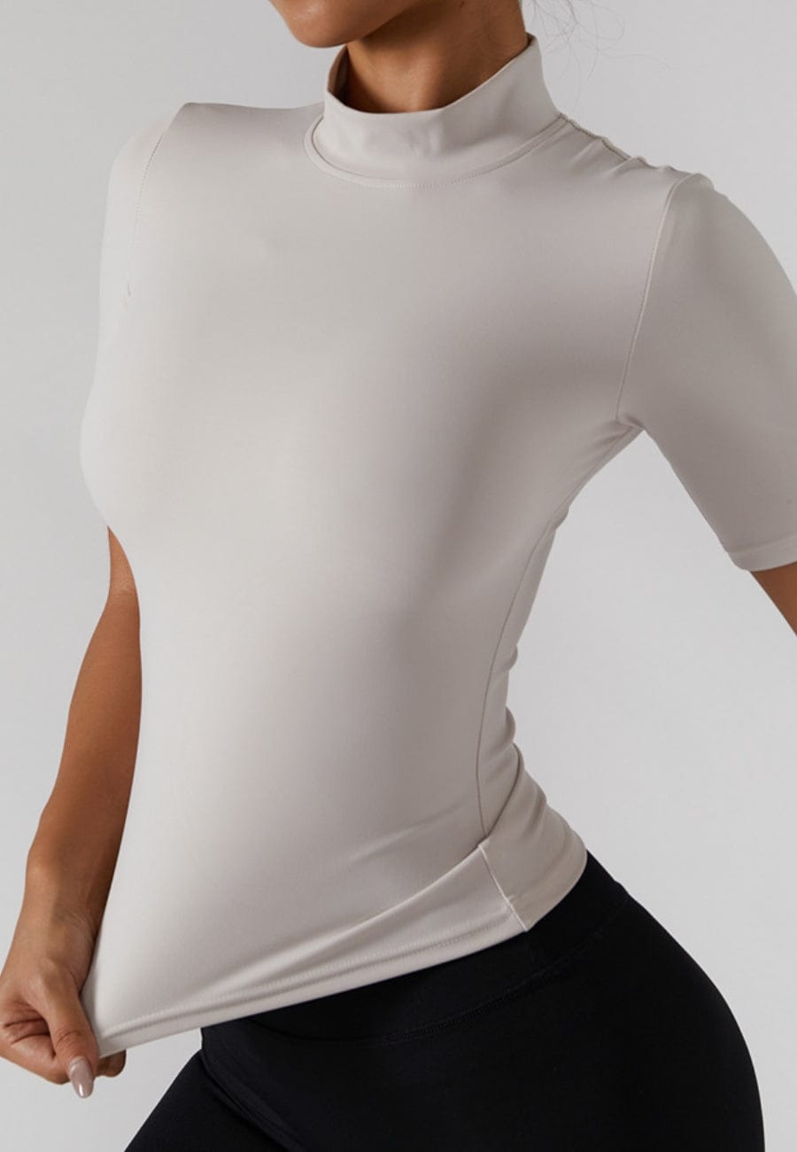 Body Tight Mini Turtle Neck Workout Top