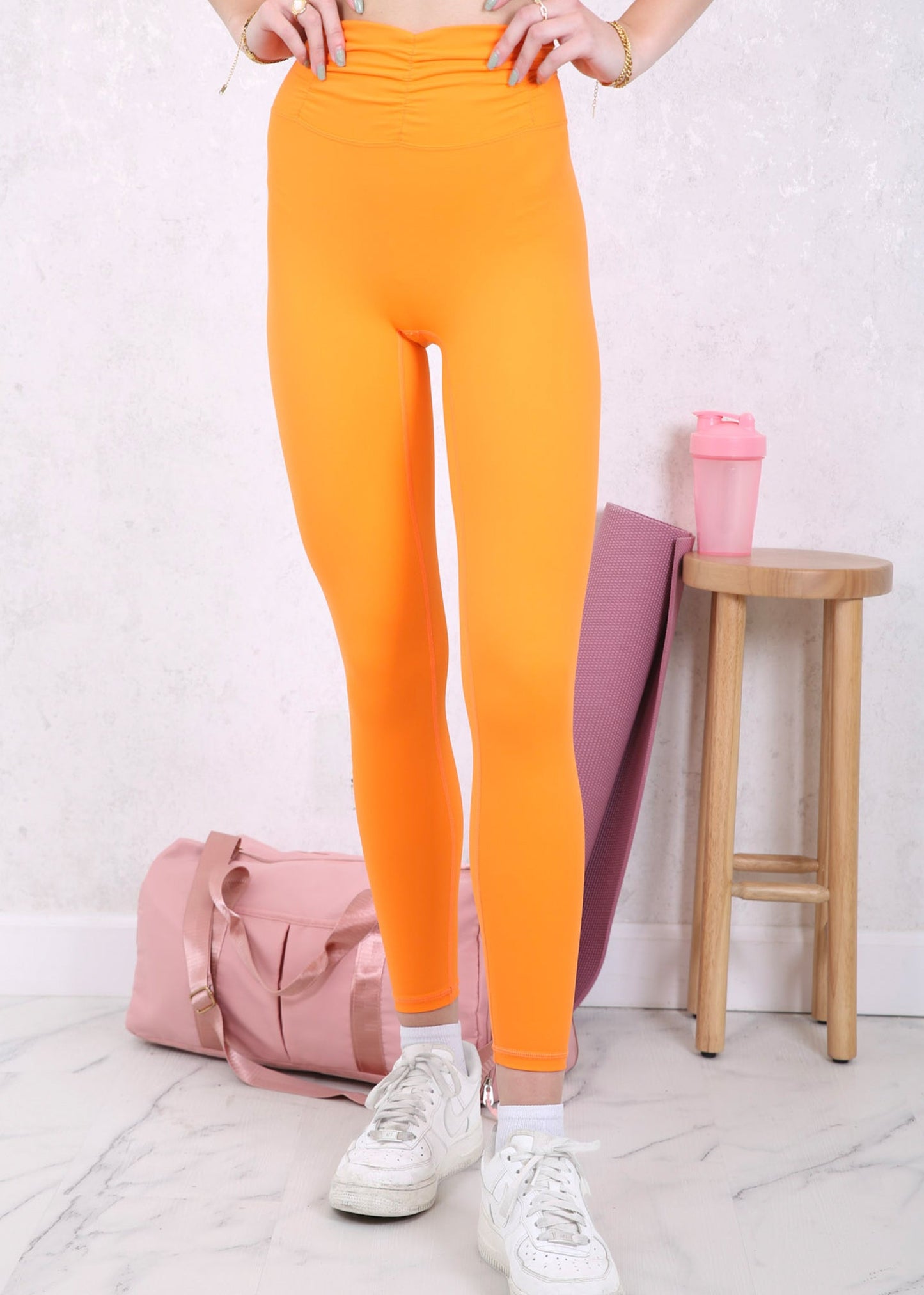 Ruched Curved Waist Leggings