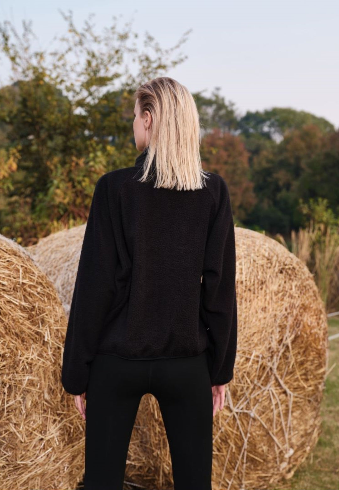 Textured Shearling Button Front Jacket