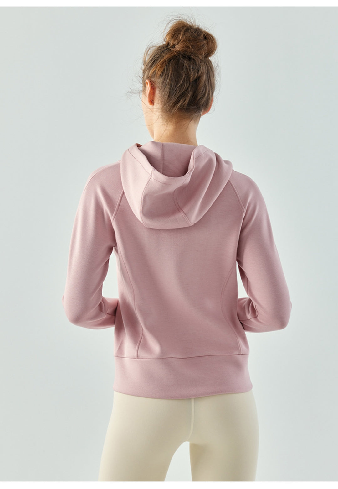 Long Sleeve Loose Zipper Hooded Sweat Jacket