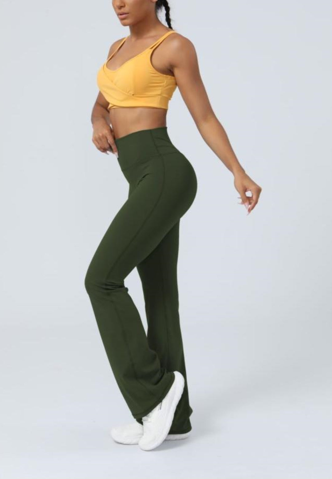 Skinny High Waisted Casual Flared Pants Fitness Sports Pants