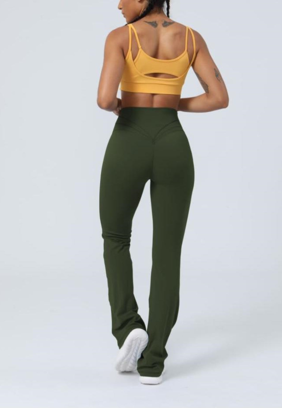 Skinny High Waisted Casual Flared Pants Fitness Sports Pants