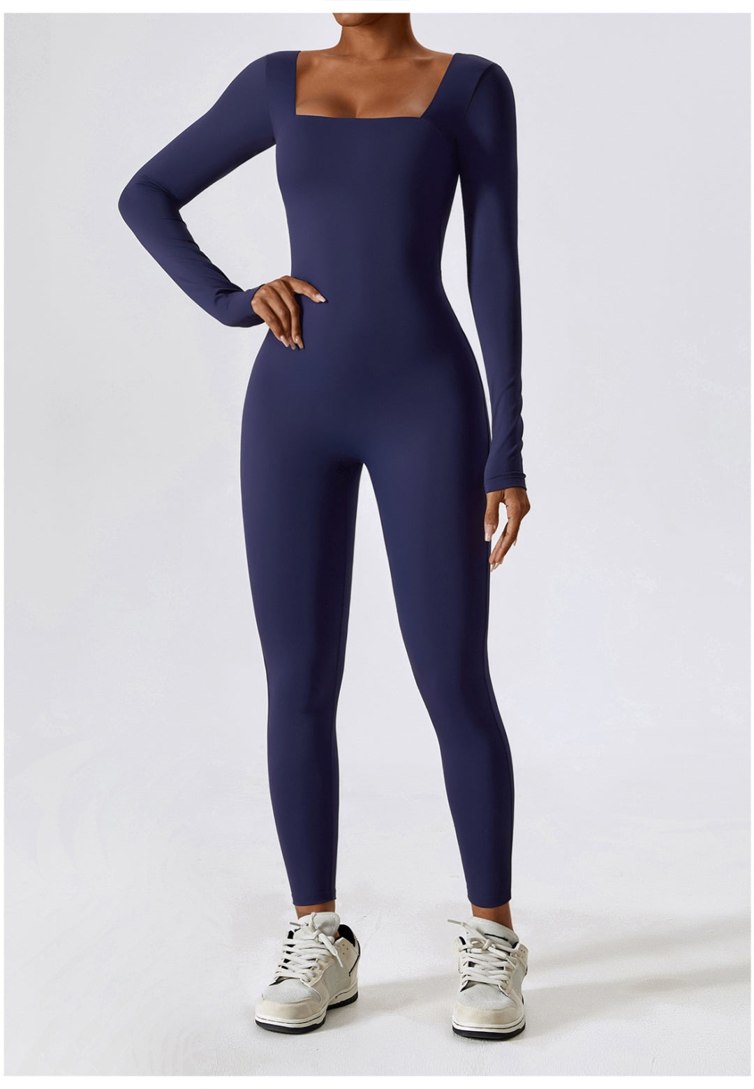 Square Neck Unitard Jumpsuit
