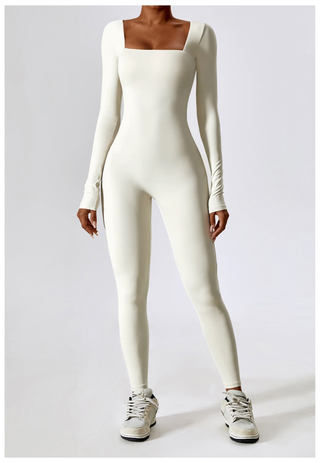 Square Neck Unitard Jumpsuit