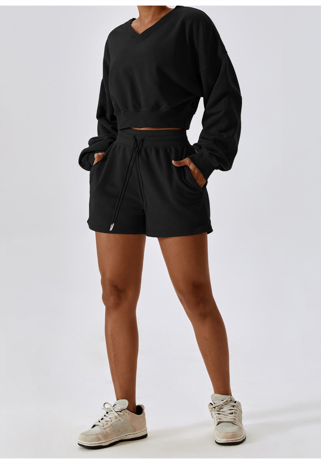 Drawstring High Waist Shorts