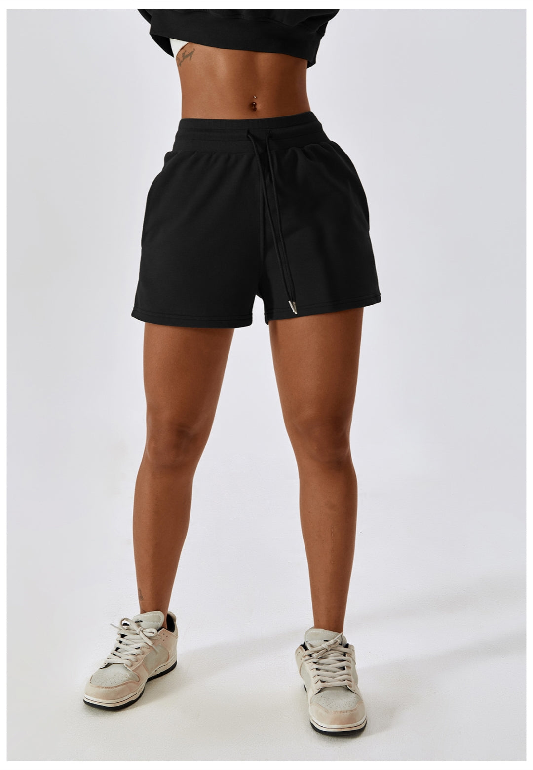 Drawstring High Waist Shorts