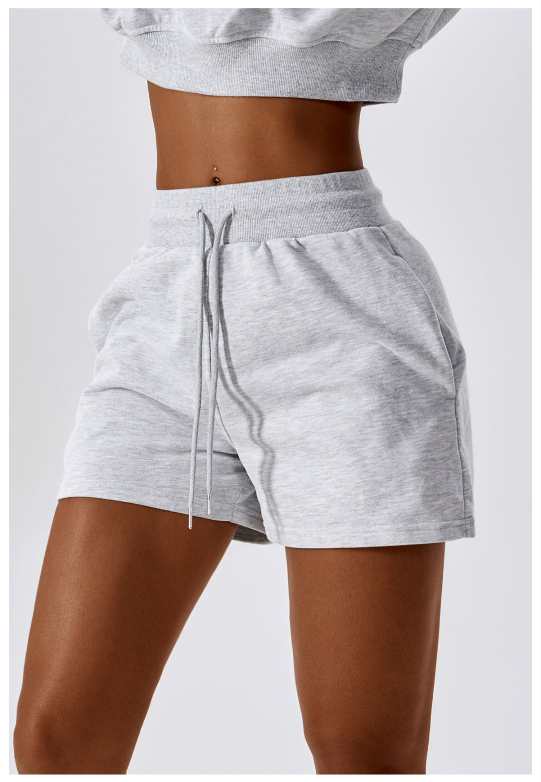 Drawstring High Waist Shorts