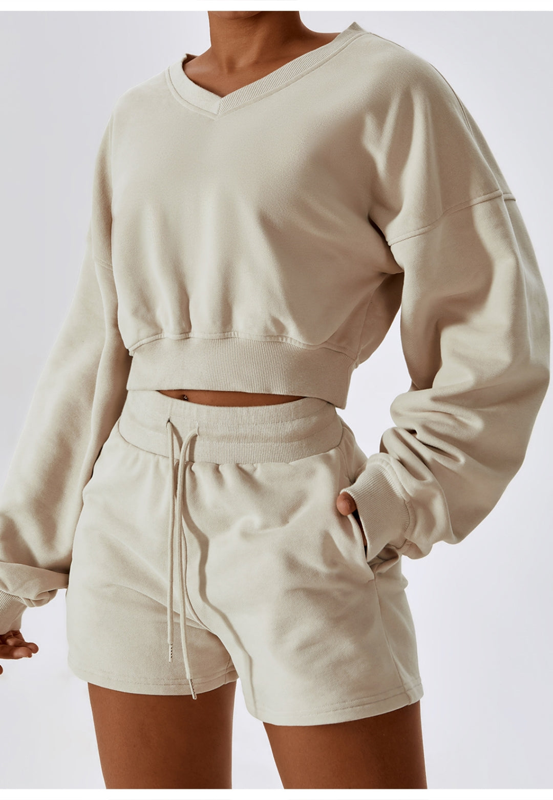 Drawstring High Waist Shorts