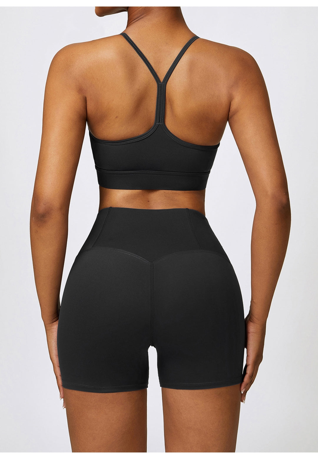 Solid Color Y-Back Activewear Sports Bra