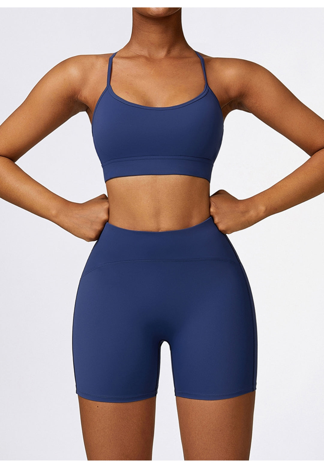 Solid Color Y-Back Activewear Sports Bra