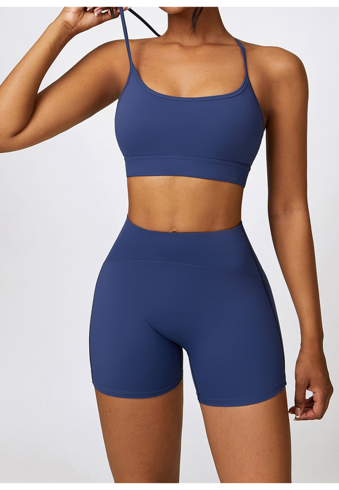 Solid Color Y-Back Activewear Sports Bra