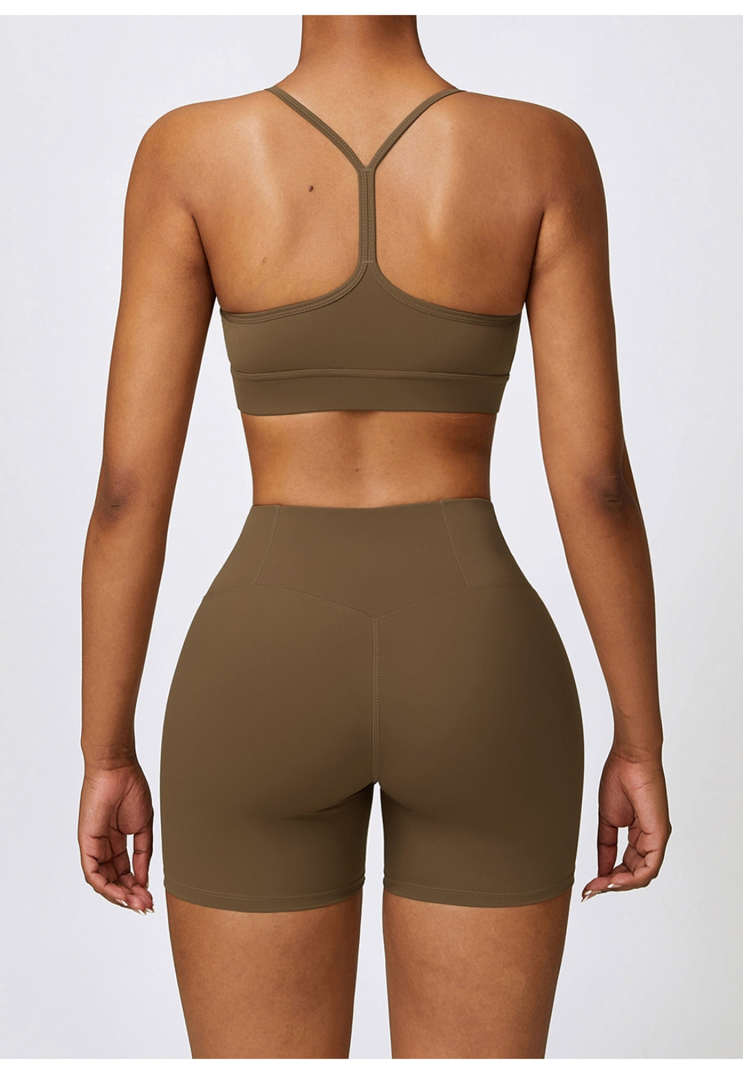 Solid Color Y-Back Activewear Sports Bra