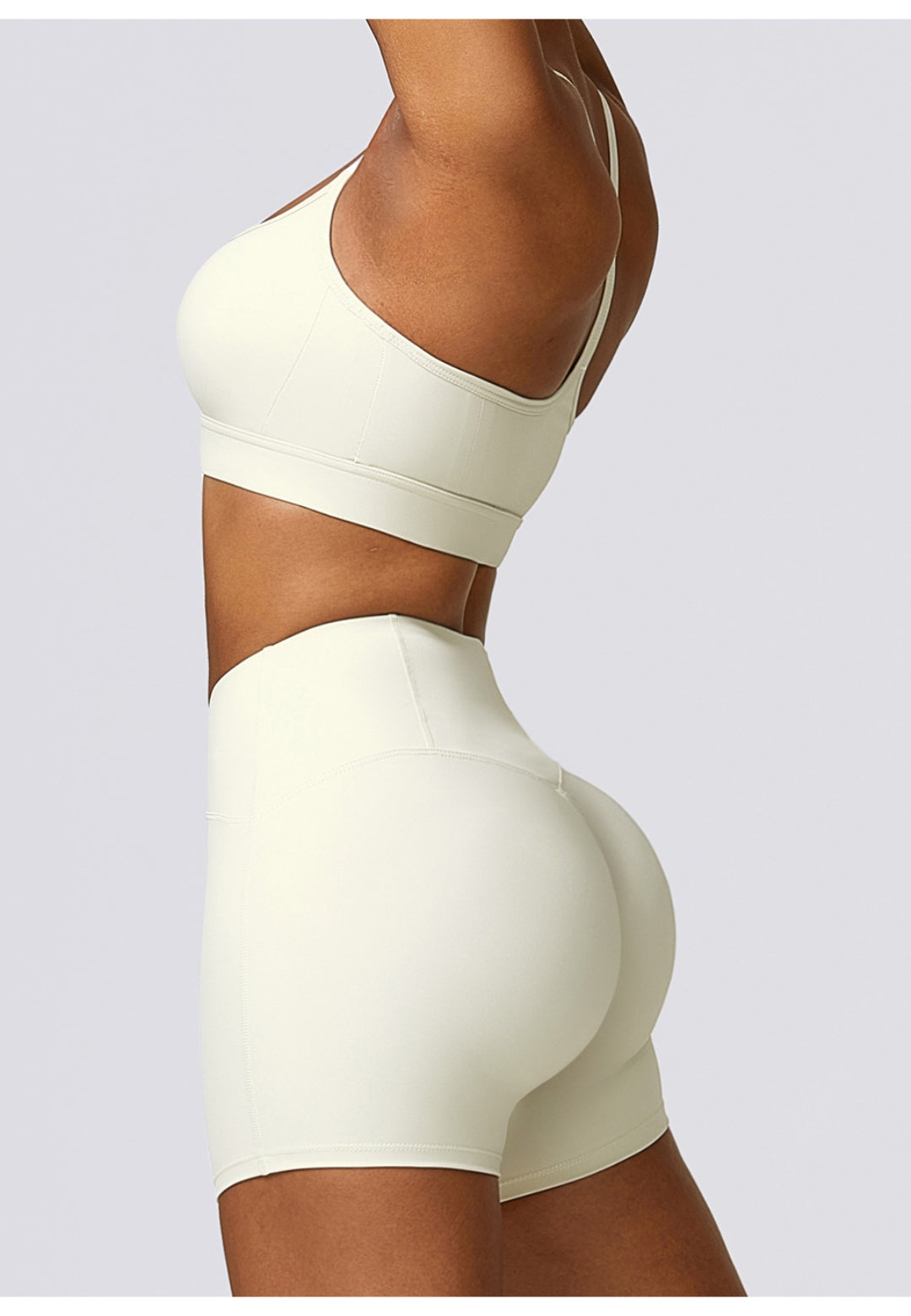 Solid Color Y-Back Activewear Sports Bra