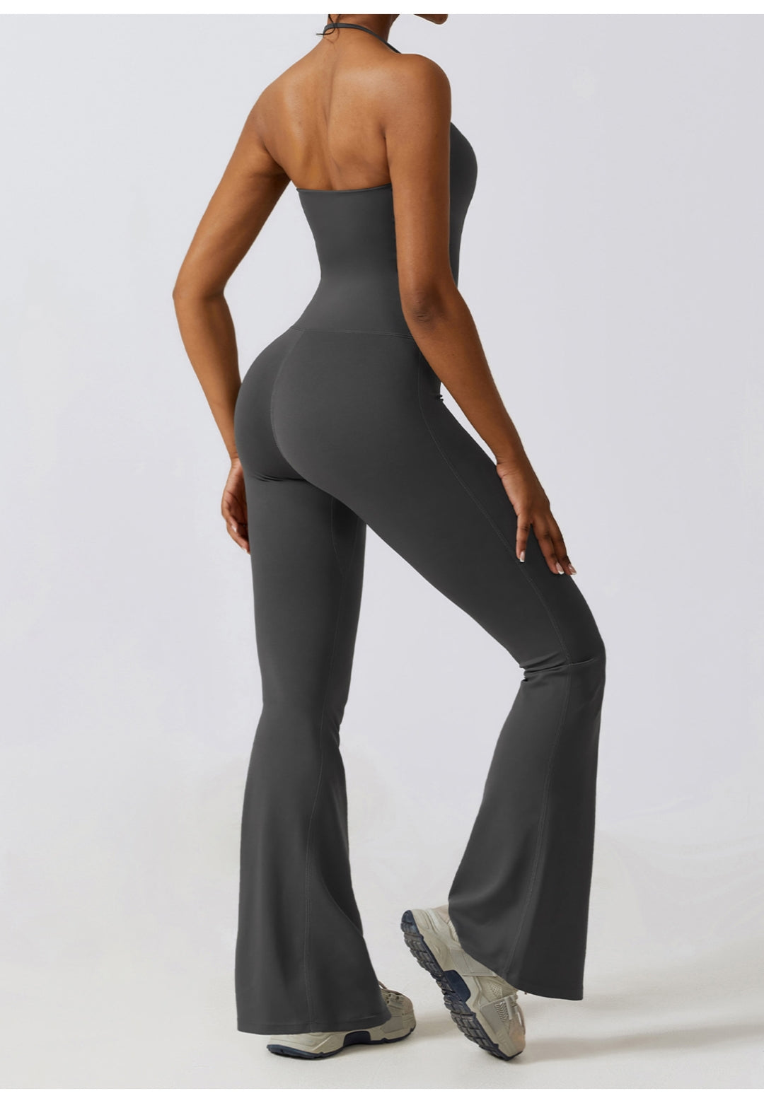 Shirred High Waist Flared Leggings