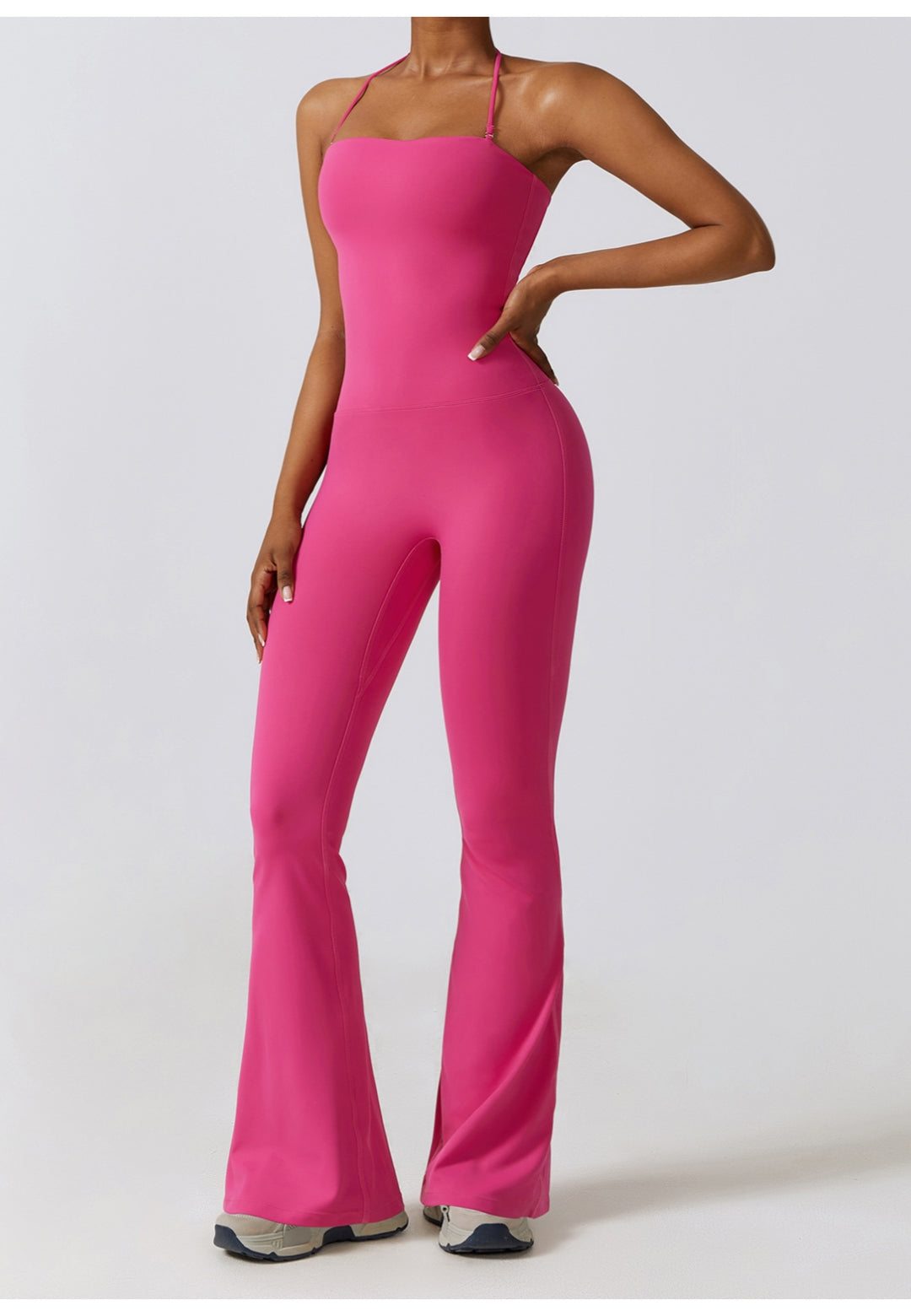Shirred High Waist Flared Leggings