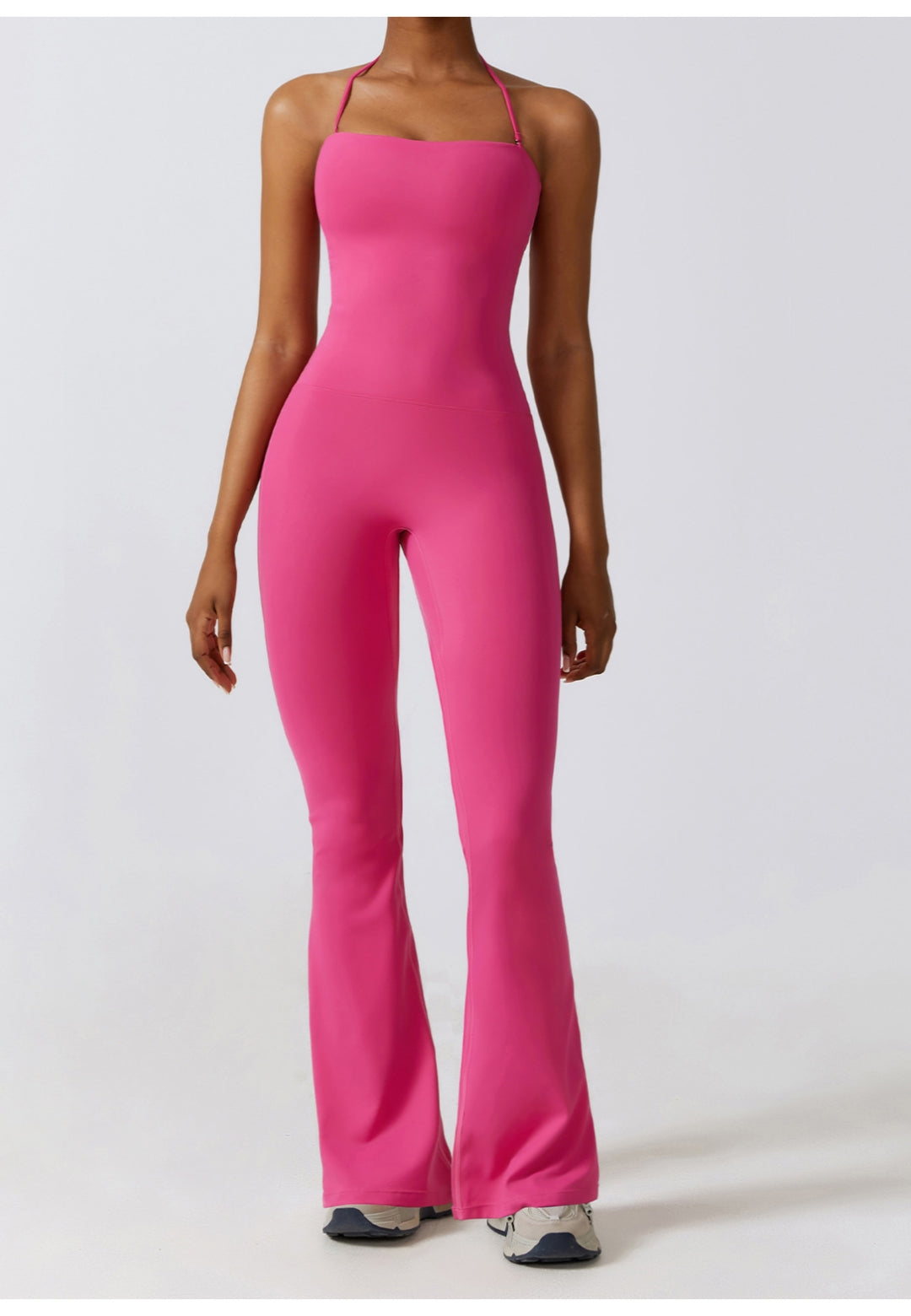 Shirred High Waist Flared Leggings