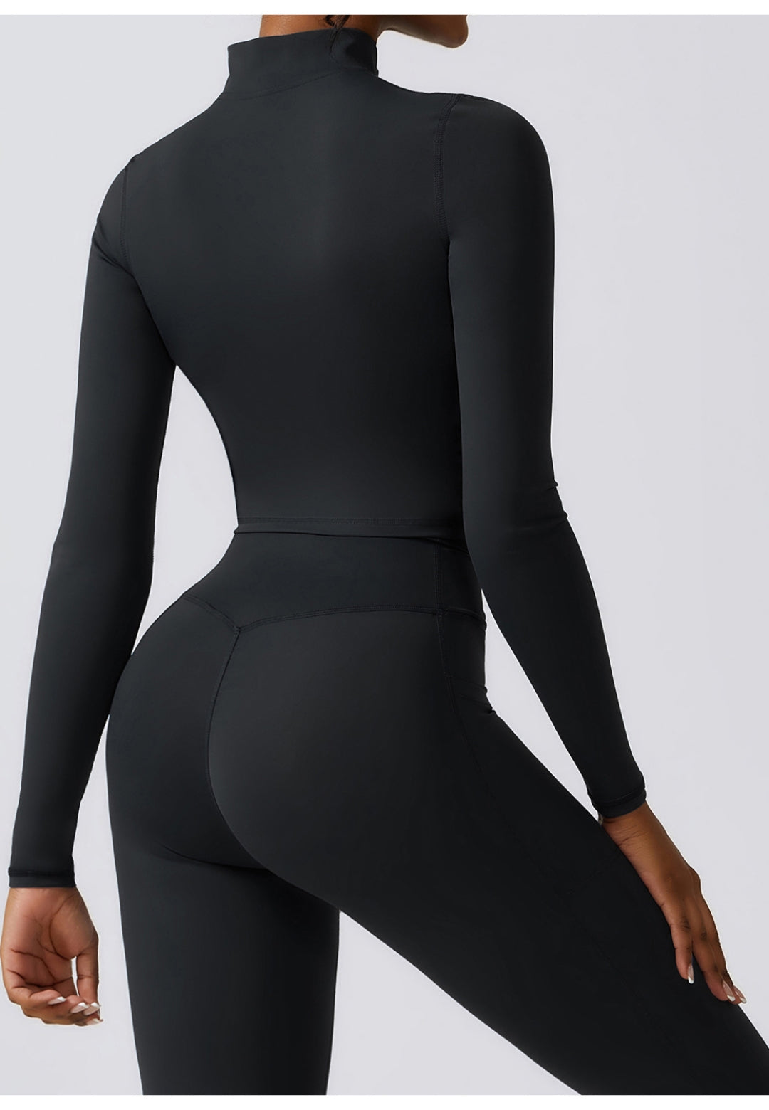 High Collar Zip-Up Sports Jacket