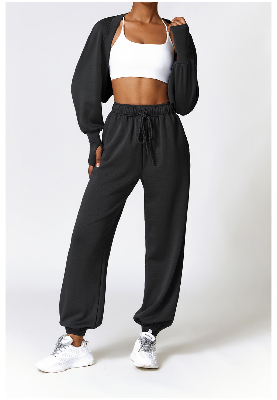 Solid Color Cropped Shrug