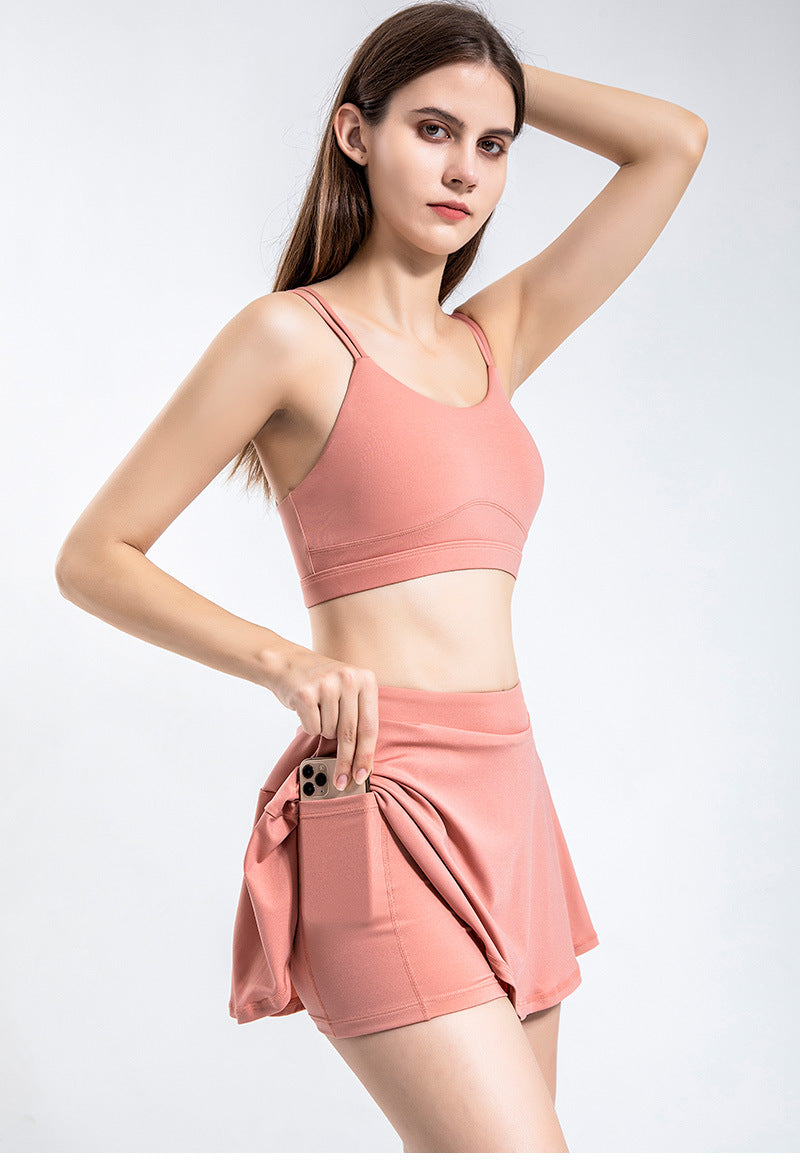 Lined Ruffled Circle Skirt with Pocket