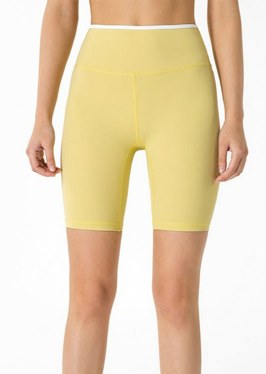 High Rise Contrast Biker Shorts
