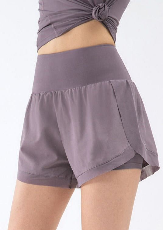 Mesh Lace Lined Active Shorts