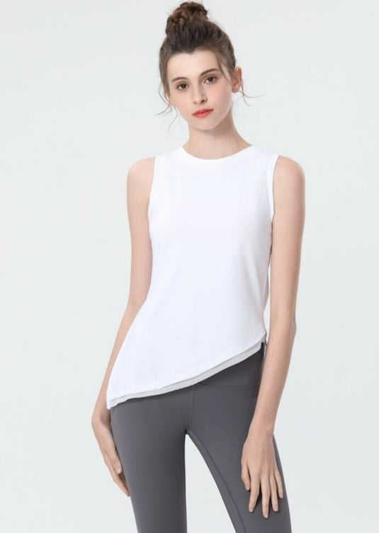 Asymmetrical Hem Split Side Tank