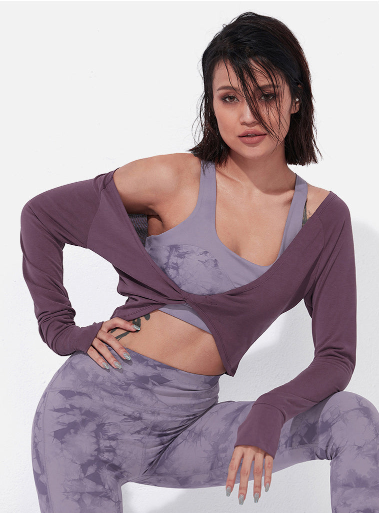 Twist Front Long Sleeve Coverup