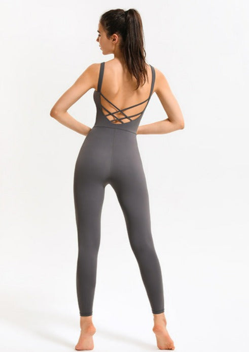 Open Back Tank Jumpsuit