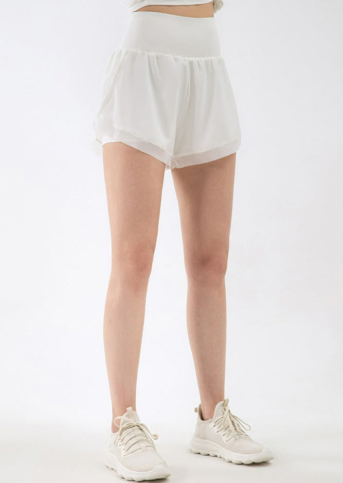 Mesh Lace Lined Active Shorts