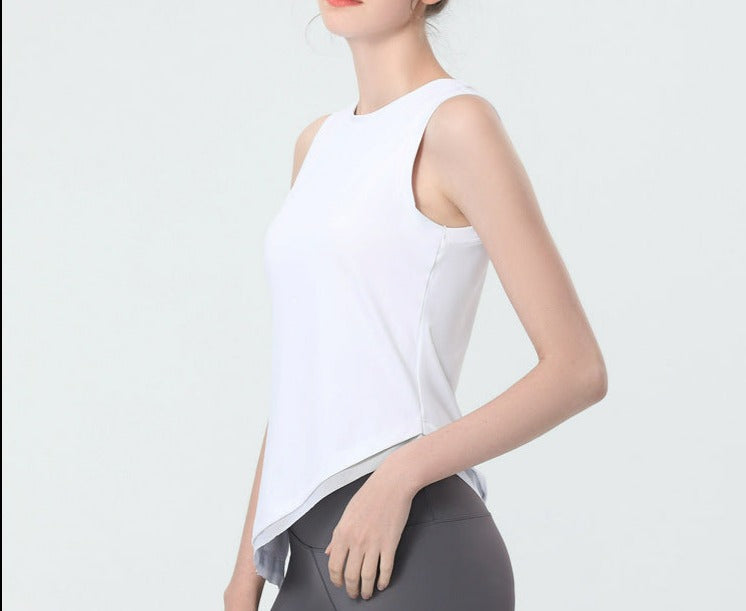 Asymmetrical Hem Split Side Tank