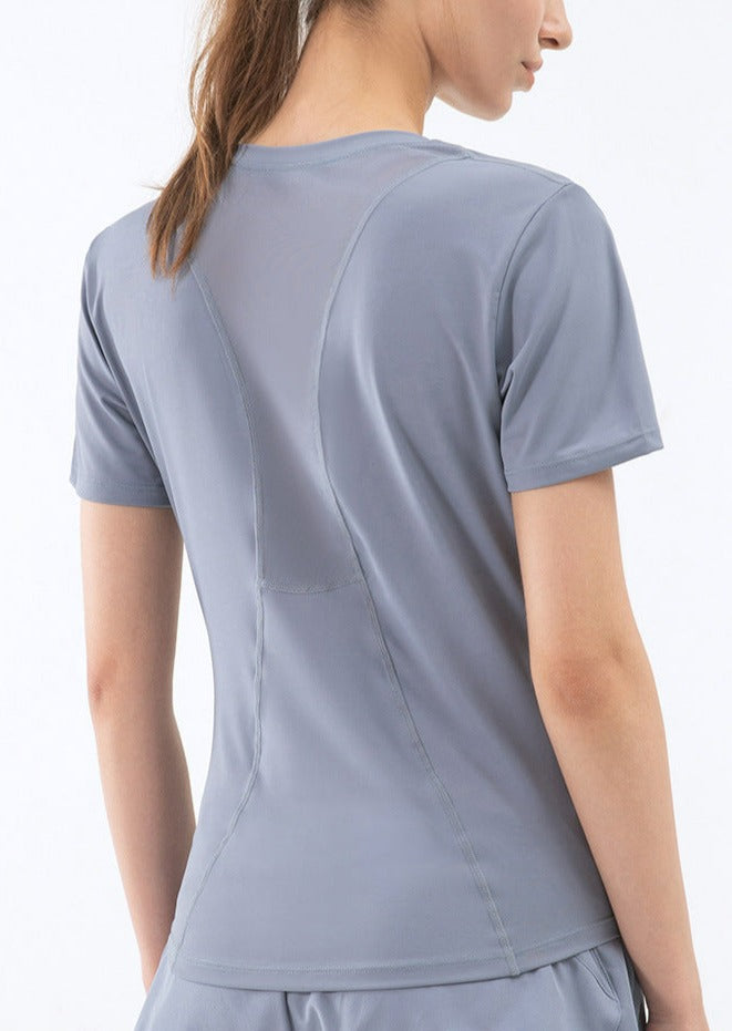Slim Fit Mesh Back Panel Tee