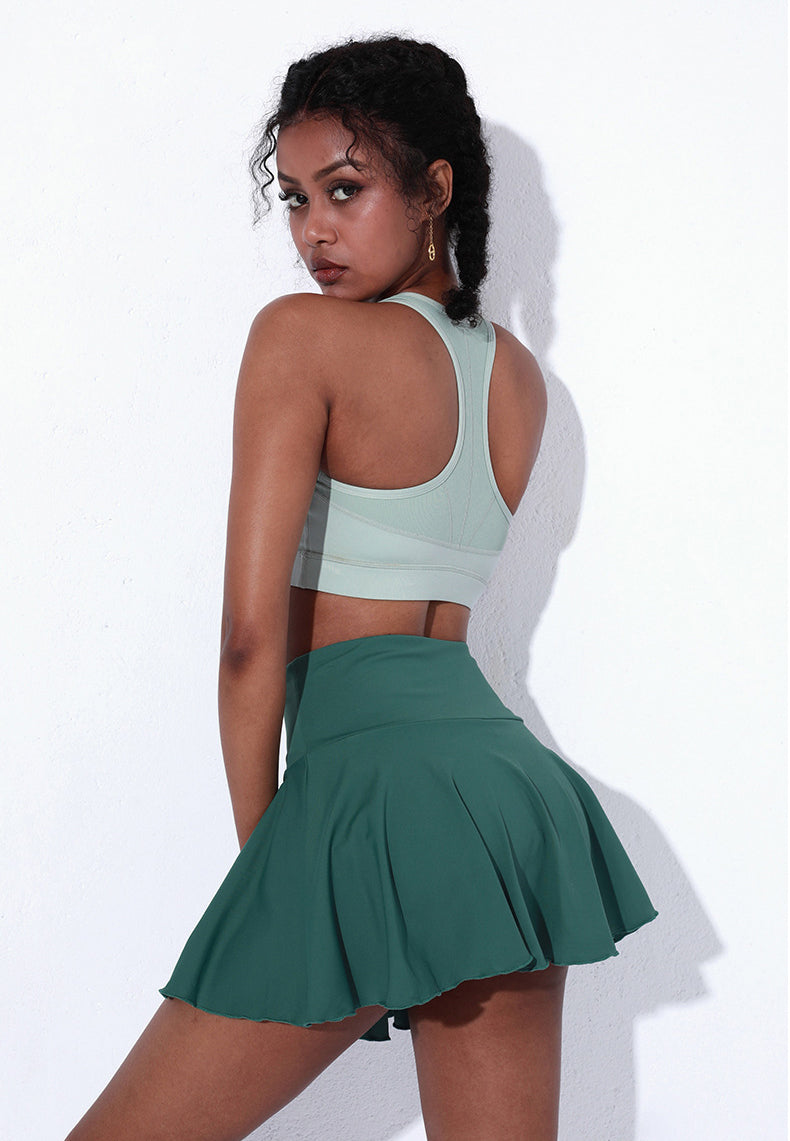 High Rise Ruffled Tennis Skort