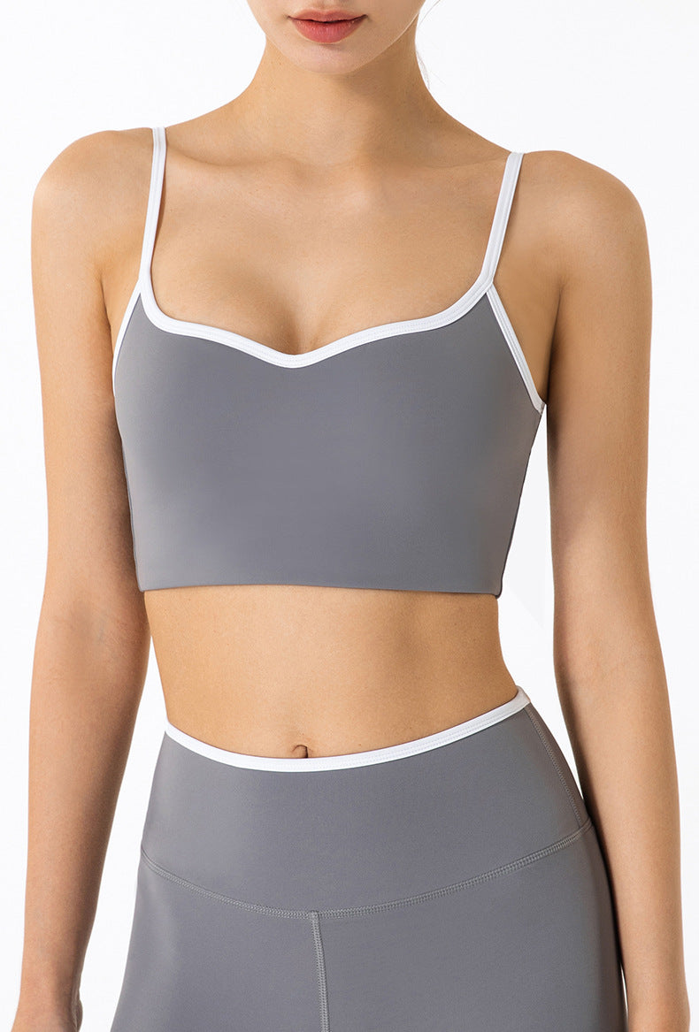 Longline Contrast Sports Bra