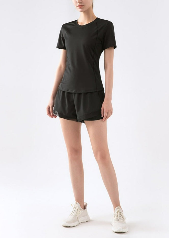 Slim Fit Mesh Back Panel Tee