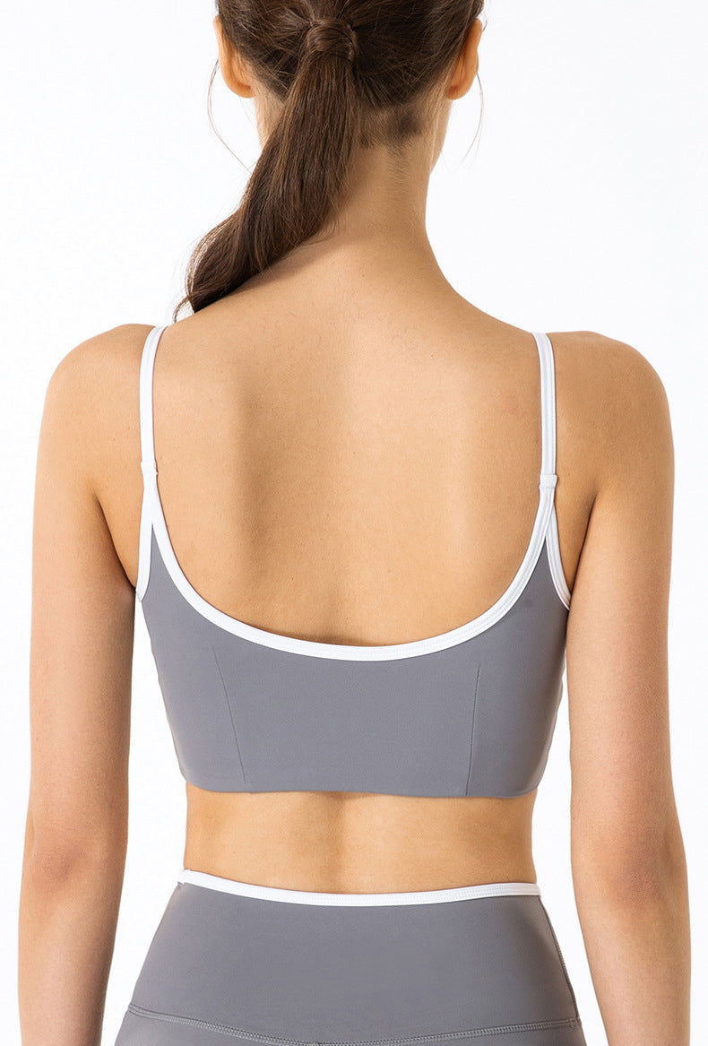 Longline Contrast Sports Bra