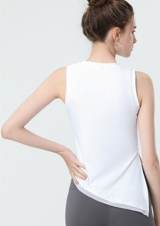 Asymmetrical Hem Split Side Tank