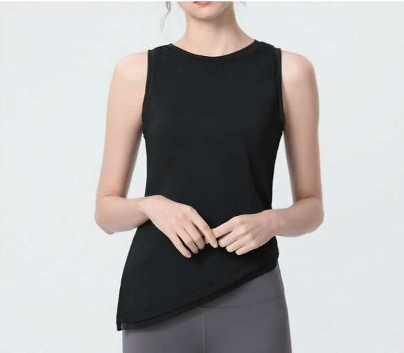 Asymmetrical Hem Split Side Tank