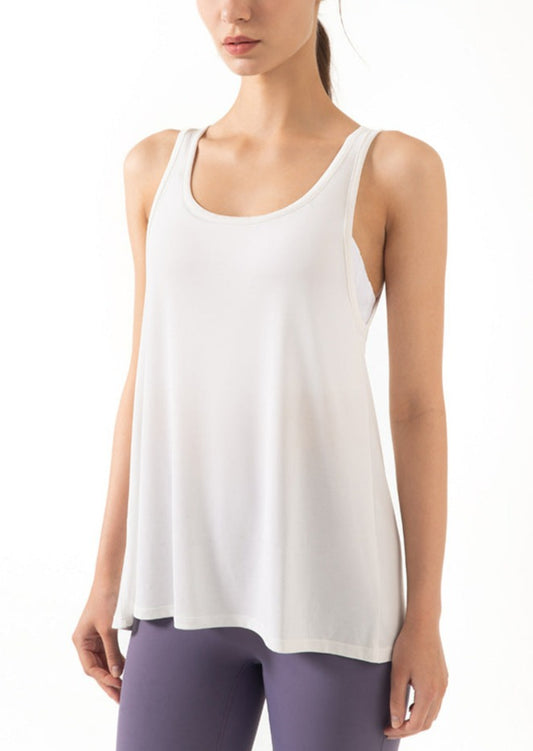 Sleeveless Open Back Split Twist Tank