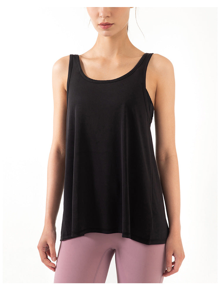 Sleeveless Open Back Split Twist Tank
