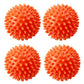 4-PC Spiky Massage Ball for Muscle Relief and Trigger Point Therapy