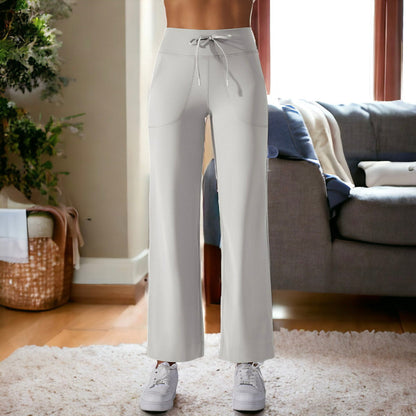 Tie Waist Straight Leg Pants