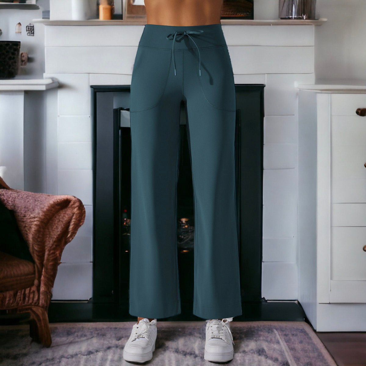 Tie Waist Straight Leg Pants